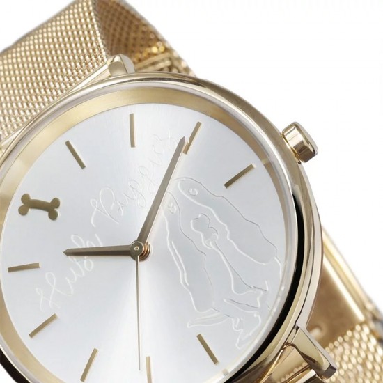 Hush Puppies Orbz HP.3876L.9507 Gold Mesh Stainless Steel Band Women Watch