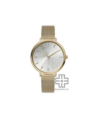 Hush Puppies Orbz HP.3876L.9507 Gold Mesh Stainless Steel Band Women Watch