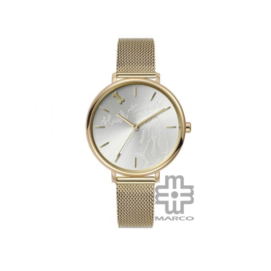 Hush Puppies Orbz HP.3876L.9507 Gold Mesh Stainless Steel Band Women Watch
