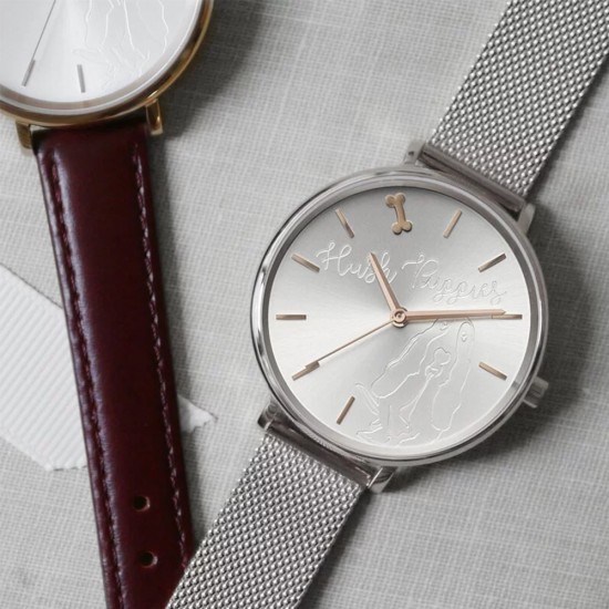 Hush Puppies Orbz HP.3876L.9522 Silver Mesh Stainless Steel Band Women Watch