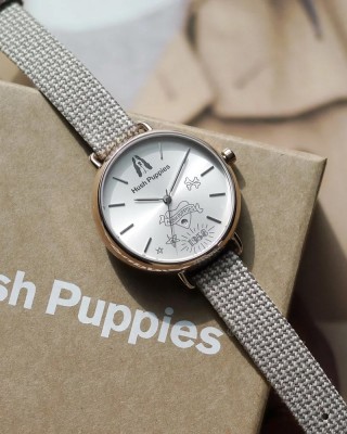 Hush Puppies Orbz HP.3889L.9505 Dark Grey Recycled Polyester Band Women Watch