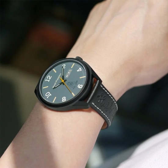 Hush Puppies Orbz HP.3891M.2503 Black Leather Band Men Watch