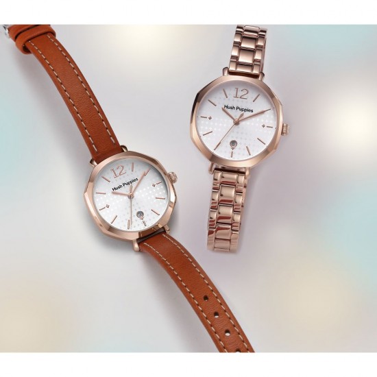Hush Puppies HP.3904L.1505 Rose Gold Stainless Steel Band Women Watch