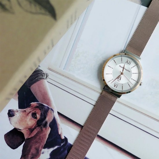 Hush Puppies Signature HP.5018L.9505 Rose Gold Mesh Stainless Steel Band Women Watch