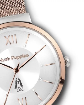 Hush Puppies Signature HP.5018L.9505 Rose Gold Mesh Stainless Steel Band Women Watch