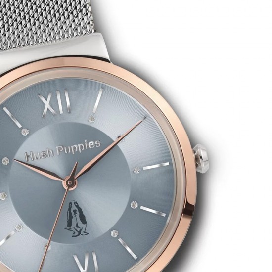 Hush Puppies Signature HP.5018L.9508 Silver Mesh Stainless Steel Band Women Watch