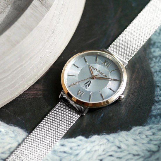 Hush Puppies Signature HP.5018L.9508 Silver Mesh Stainless Steel Band Women Watch