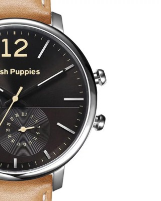 Hush Puppies Orbz HP.7154M.2502 Multi-Function Brown Leather Band Men Watch