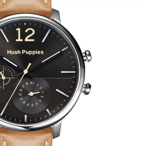 Hush Puppies Orbz HP.7154M.2502 Multi-Function Brown Leather Band Men Watch
