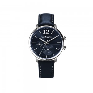 Hush Puppies Orbz HP.7154M.2503 Multi-Function Navy Blue Leather Band Men Watch