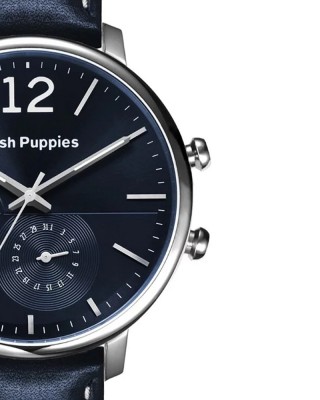 Hush Puppies Orbz HP.7154M.2503 Multi-Function Navy Blue Leather Band Men Watch