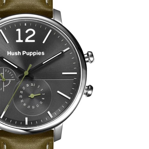 Hush Puppies Orbz HP.7154M.2508 Multi-Function Dark Green Leather Band Men Watch