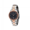 Instinc INS-DK01-SR-BK Dual Tone Stainless Steel Band Women Watch