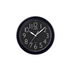 Casio IQ-01S-1 Black Round Wall Clock