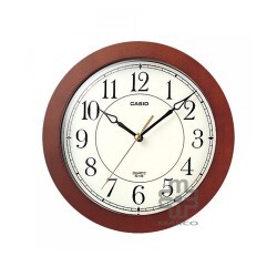 Casio IQ-126-5 Brown Round Wall Clock