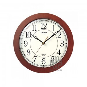 Casio IQ-126-5 Brown Round Wall Clock