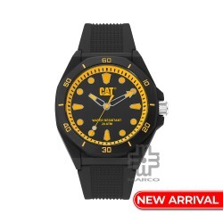 CAT OCTA-SHIELD JA-110-21-117 Black Silicone Band Analog Watch | 10 ATM | 43 MM | 2Y Warranty