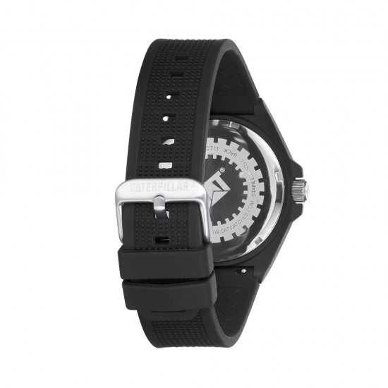 CAT OCTA-SHIELD JA-110-21-111 Black Silicone Band Analog Watch | 10 ATM | 43 MM | 2Y Warranty