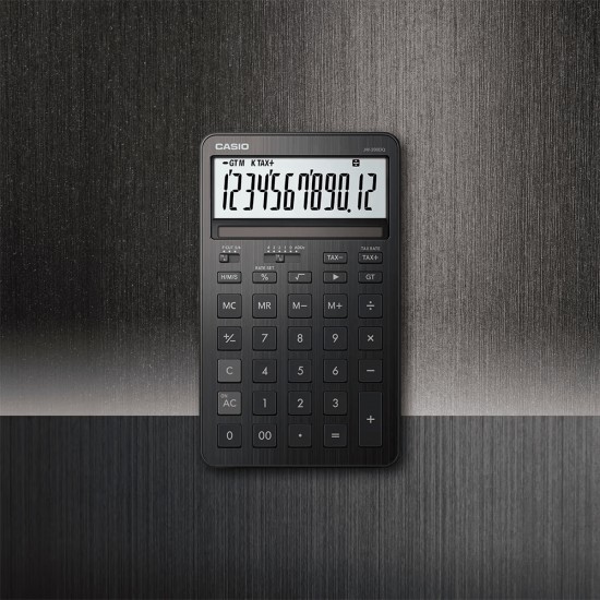 Casio Stylish Calculators JW-200DQ-BK Compact Desk Type (Black)