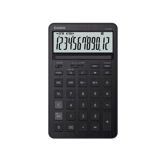 Casio Stylish Calculators JW-200DQ-BK Compact Desk Type (Black)