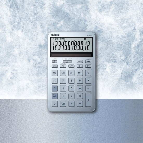 Casio Stylish Calculators JW-200DQ-BU Compact Desk Type (Blue)