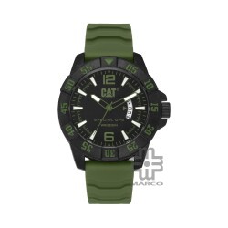 CAT SPECIAL OPS K4-121-23-133 Army Green Silicone Strap Men Watch
