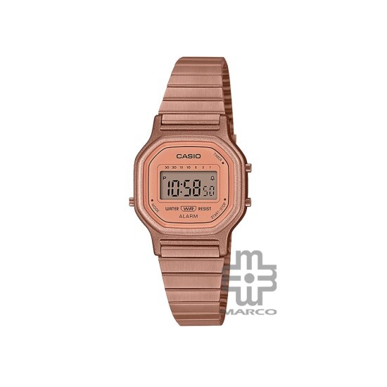 Casio Vintage LA-11WR-5A Rose Gold Stainless Steel Band Women Watch Casio Vintage LA-11WR-5A Rose Gold Stainless Steel Band Women Watch