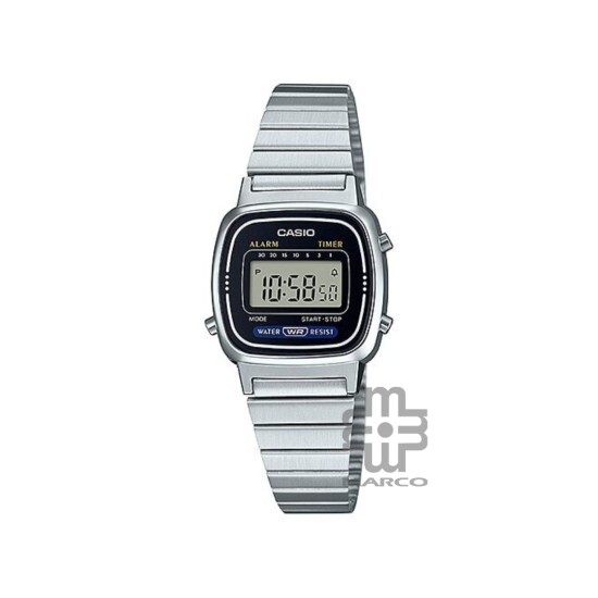 Casio Vintage LA670WA-1 Silver Stainless Steel Band Women Watch Casio Vintage LA670WA-1 Silver Stainless Steel Band Women Watch