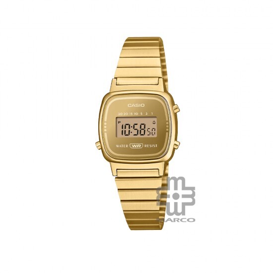 Casio Vintage LA670WEGS-9A Gold Stainless Steel Band Women Watch