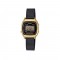 Casio Vintage LA670WEMB-1 Black Gold Stainless Steel Mesh Band Women Watch