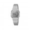 Casio Vintage LA670WES-7A Silver Stainless Steel Band Women Watch