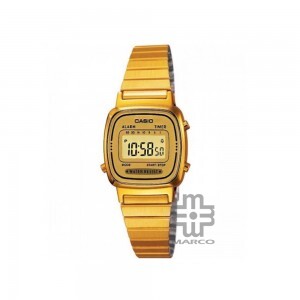 Casio Vintage LA670WGA-9 Gold Stainless Steel Band Women Watch