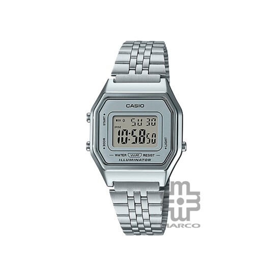 Casio Vintage LA680WA-7 Silver Stainless Steel Band Women Watch