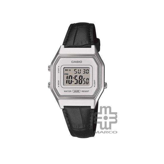 Casio Vintage LA680WEL-1 Black Leather Band Women Watch