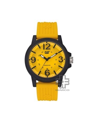 CAT GROOVY LF-111-27-731 YELLOW SILICON STRAP MEN WATCH |10ATM |44.5MM | 2Y Warranty