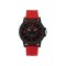 Caterpillar GROOVY LF-111-28-138 | BLACK RED SILICONE STRAP| ANALOG |  MEN WATCH