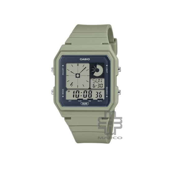 Casio General LF-20W-3A Pale Moss Green Resin Band Men Watch / Women Watch / Unisex Casio General LF-20W-3A Pale Moss Green Resin Band Men Watch / Women Watch / Unisex