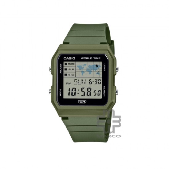 Casio General LF-30W-3A Olive Resin Band Men Watch Casio General LF-30W-3A Olive Resin Band Men Watch