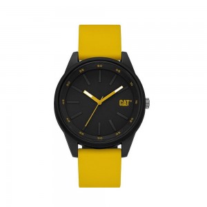 CAT Insignia LJ-160-27-127 Yellow Silicone Band Men Watch