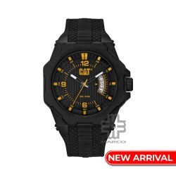CAT OCTA LM-121-21-131 Black Silicone Band Analog Watch | 10 ATM | 45 MM | 2Y Warranty