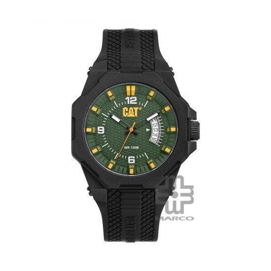 CAT OCTA LM-121-21-337 Black Silicone Band Analog Watch | 10 ATM | 45 MM | 2Y Warranty