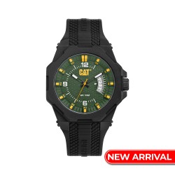 CAT OCTA LM-121-21-337 Black Silicone Band Analog Watch | 10 ATM | 45 MM | 2Y Warranty