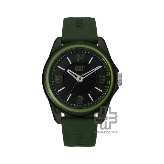Caterpillar Landscape LN-130-23-133 Green Silicone Analog Watch | 3 Hand Movement | 45MM | 2Y Warranty