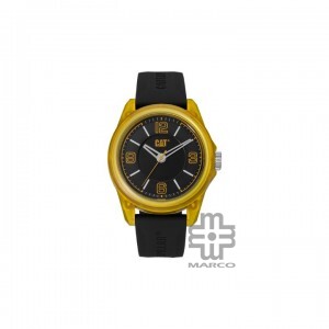 Caterpillar Landscape LN-170-21-137T Black Yellow Silicone Analog Watch | 3 Hand Movement | 45MM | 2Y Warranty