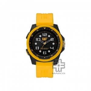 Caterpillar Aperture LP-160-27-131 Yellow Silicone Analog Watch | 3 Hand Movement | 45MM | 2Y Warranty