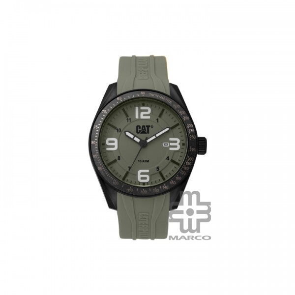 Caterpillar Oceania LQ-161-23-332 | Military Green Silicone Recycle Watch | Ocean Material | 2Y Warranty