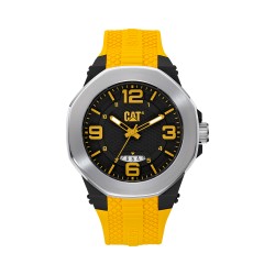 Caterpillar HIVE | LT-141-27-137| Yellow Silicone Strap | Analog Watch | 100M WR | 45MM | 2Y Warranty