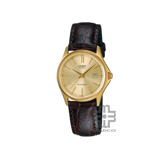 Casio General LTP-1183Q-9A Dark Brown Genuine Leather Band Women Watch