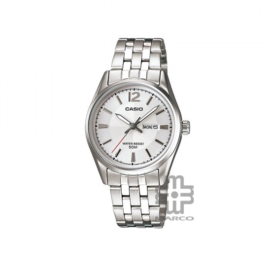 Casio General LTP-1335D-7AV Silver Stainless Steel Band Women Watch
