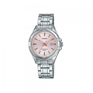 Casio General LTP-1308D-4A Silver Stainless Steel Band Women Watch